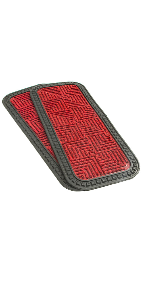 Stylish Red Anti-Slip Step and Stair Mats with Two Sided Glue Backing - OnlyMat