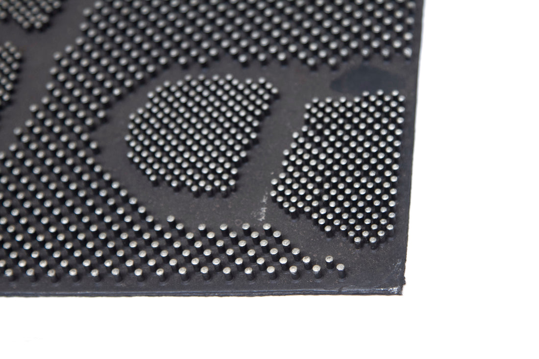 
                      
                        Lightweight Black Rubber Pin Foot Mark Design Floor Mat - OnlyMat
                      
                    
