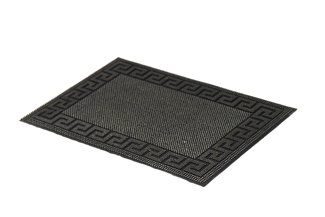 
                      
                        Lightweight Black Rubber Pin Mat with Designer Pattern Border - OnlyMat
                      
                    