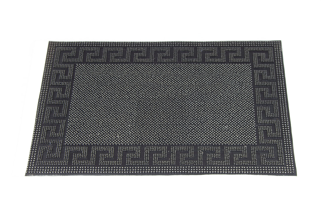 
                      
                        Lightweight Black Rubber Pin Mat with Designer Pattern Border - OnlyMat
                      
                    