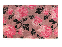 सुंदर गुलाबी फूल डिजाइन प्रवेश द्वार चटाई - 45 सेमी x 75 सेमी 