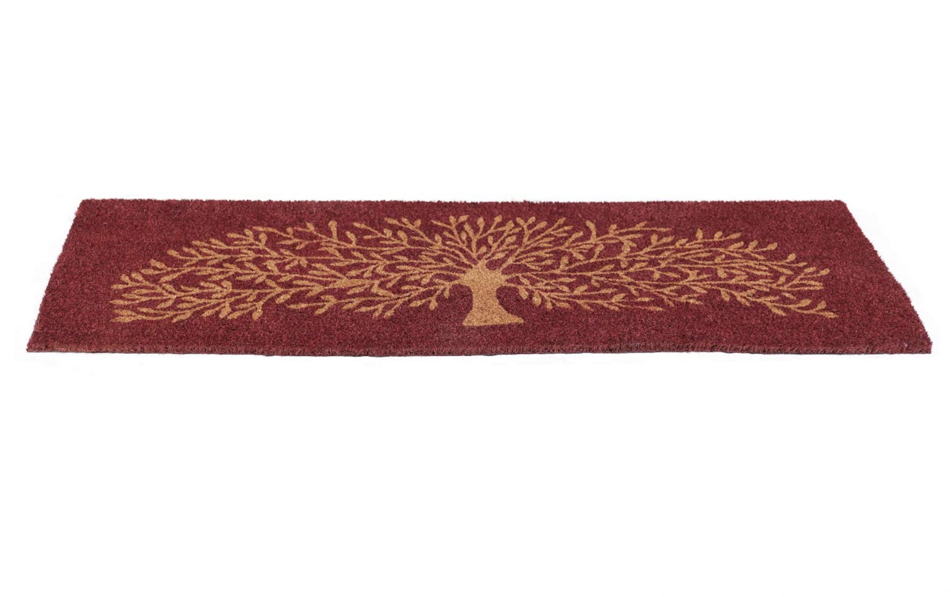 OnlyMat Brown Colour Tree of Life Printed Natural Coir Doormat - Two Sizes