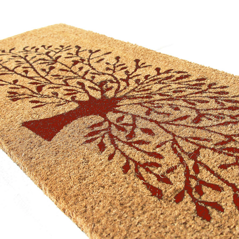 OnlyMat Tree Printed Natural Coir Doormat (120 x 40) - 2 Colour Options