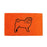 Cute Pug Dog Printed Orange Colour Natural Coir Entrance Mat - OnlyMat