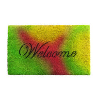 Colouful Multi Colour "Welcome" Printed Natural Coir Entrance Mat - OnlyMat