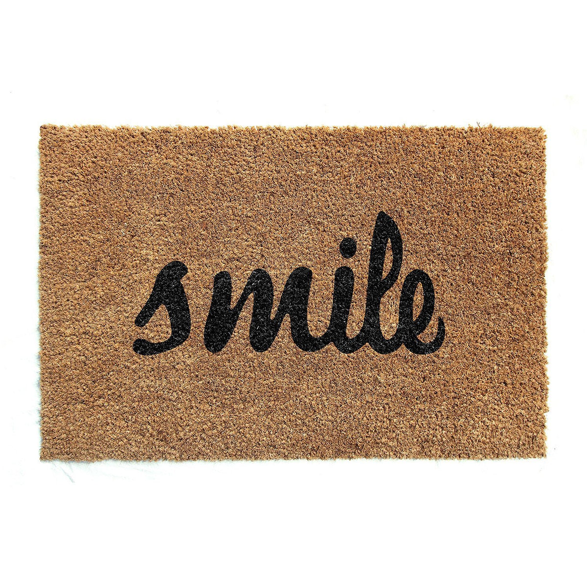 "Smile" Printed Natural Coir Floor mat - OnlyMat