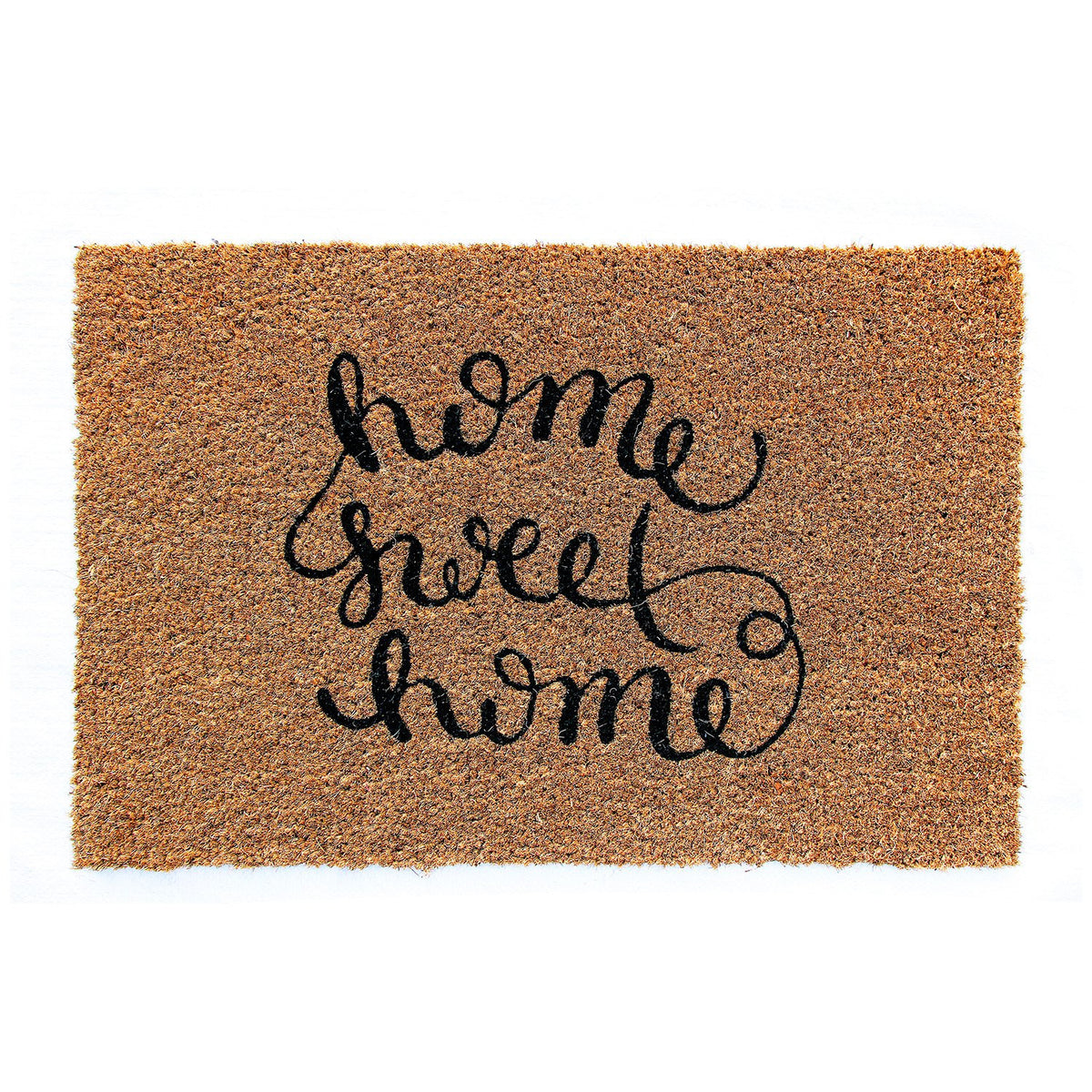 Elegant Handwritten "Home Sweet Home" Printed Natural Coir Floor Mat - OnlyMat