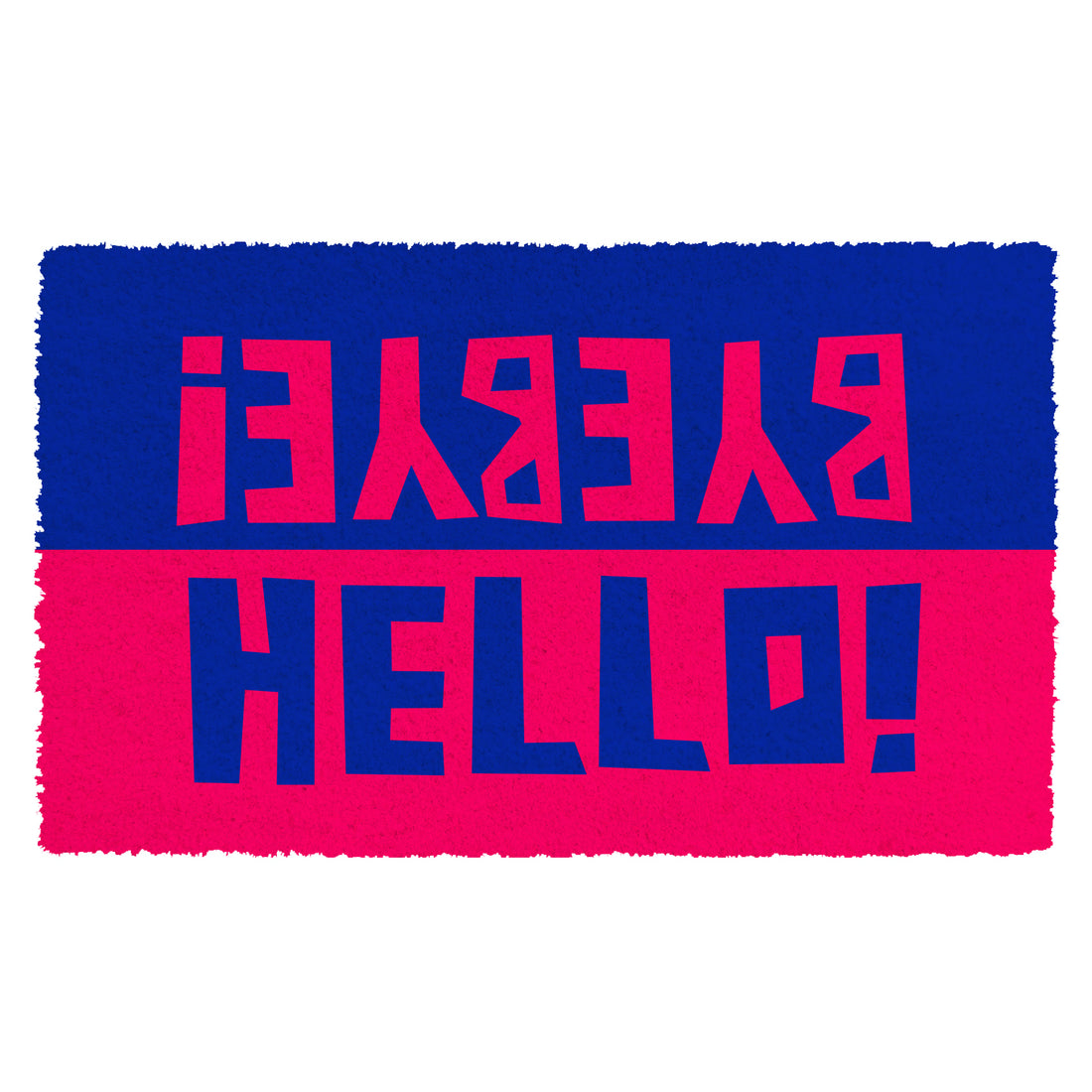 
                      
                        Colourful Blue and Red "Hello, Bye Bye" printed Natural Coir Door Mat - OnlyMat
                      
                    