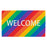 Colourful Rainbow Themed "Welcome" printed Natrual Coir Door Mat - OnlyMat