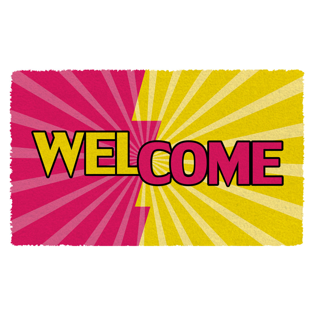 Colourful Welcome Printed Natural Coir Floor Mats - OnlyMat