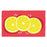 Colourful Lemon printed Natural Coir Red Floor Mat - OnlyMat