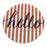 "Hello" printed Round Shaped Natural Anti-slip Coir Floor Mat - OnlyMat