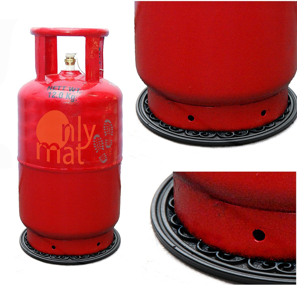 Heavy-duty Round Rubber Mat for Indoor / Outdoor Garden Pot Coaster - OnlyMat