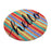 Colourful Multi-Color "Hello" printed Natural Coir Round Shape Mat - OnlyMat