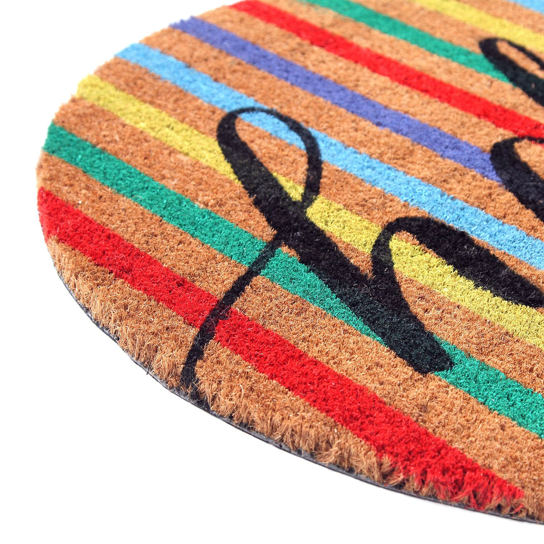 
                      
                        Colourful Multi-Color "Hello" printed Natural Coir Round Shape Mat - OnlyMat
                      
                    