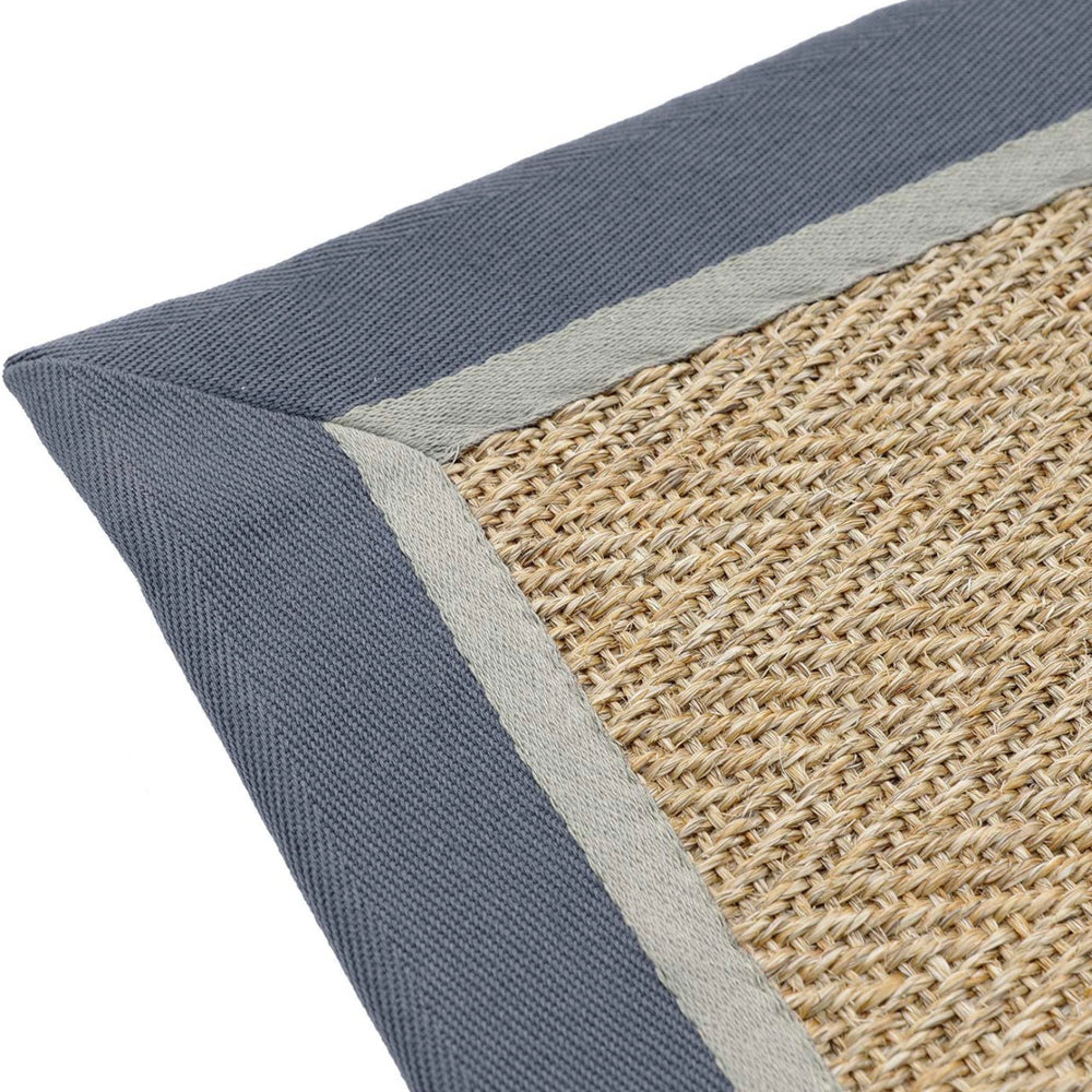 
                      
                        OnlyMat Natural Sisal Luxe Carpet with Steel Blue Border- Luxury Rug, Organic Carpet, BedSide Runner
                      
                    