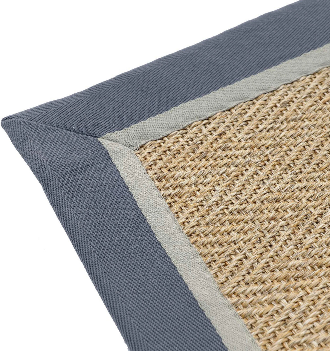 
                      
                        OnlyMat Natural Sisal Rug Steel Blue Border
                      
                    