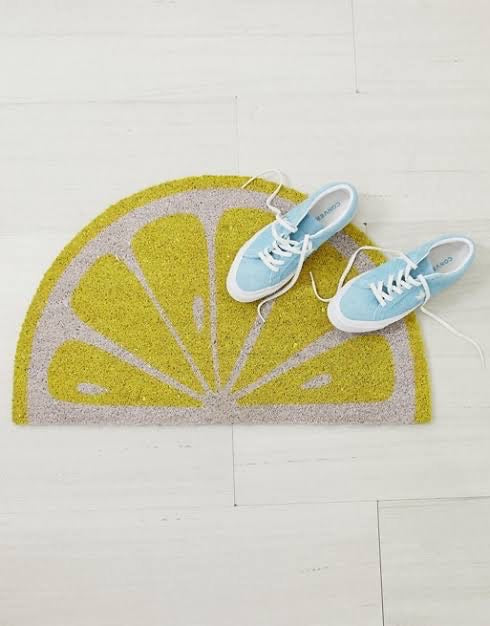 OnlyMat Lemon Shape Floor Natrual Coir Anti-Slip Floor Mat