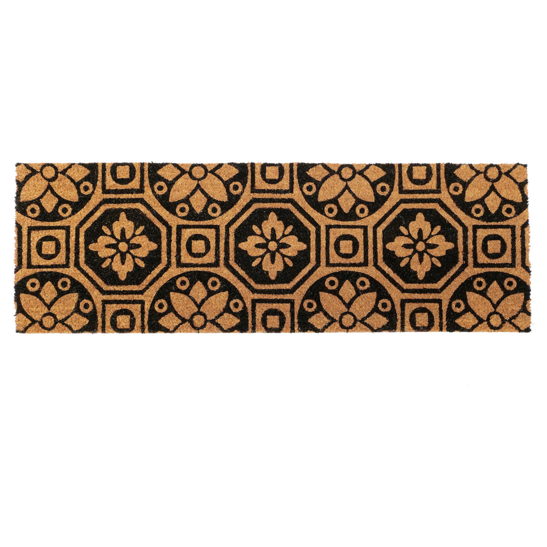 OnlyMat Octagon Star Tile Pattern Coir Runner Mat