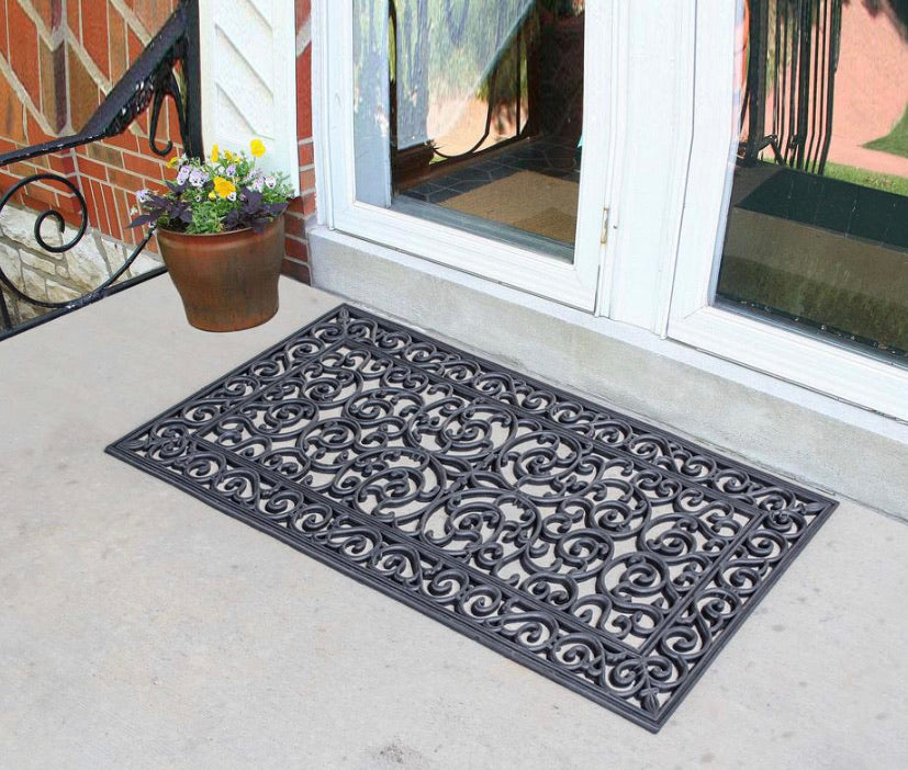 Scrollwork Rubber Doormat