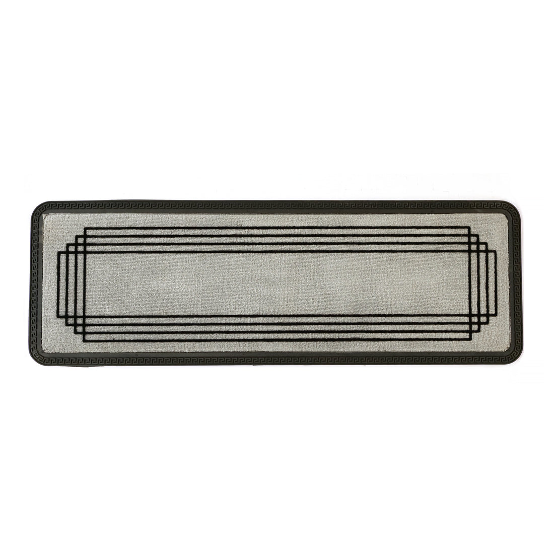 OnlyMat Elegant Border Flocked Soft PP Mat with Rubber Backing