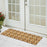 OnlyMat Circle pattern printed Natural Coir Entrance Door mat for Double Door or Wide Door - 40cm x 120cm