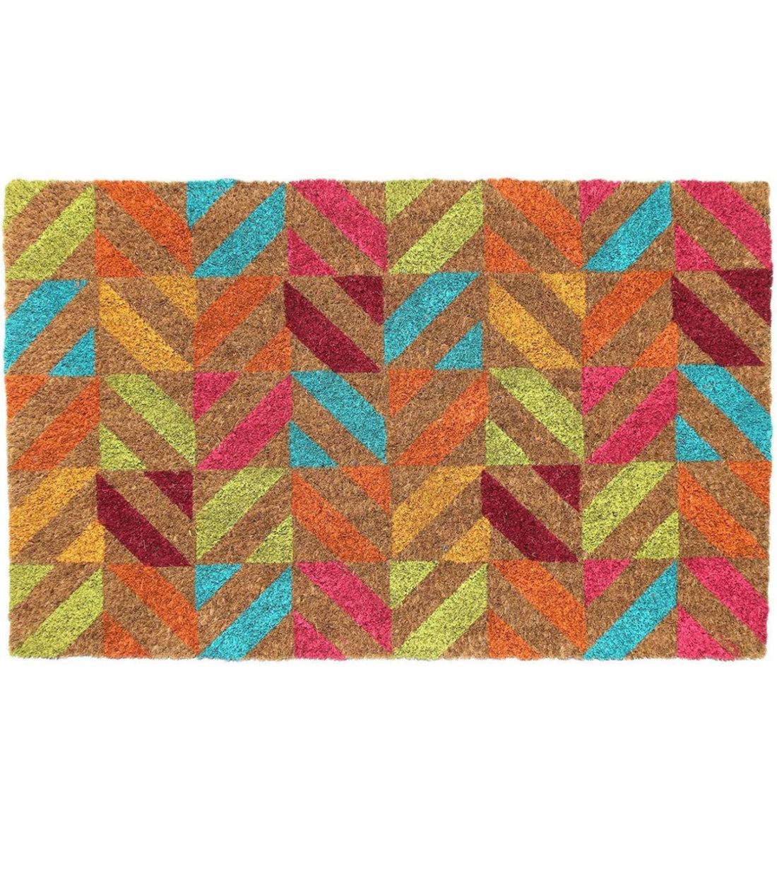 Colourful Pattern -  Printed Natural Coir Doormat - Entrance Mat