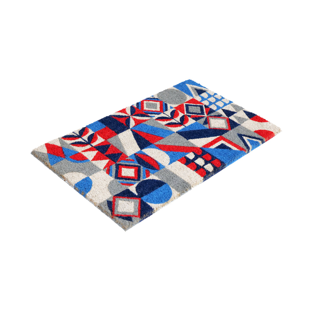 
                      
                        OnlyMat Italian Picasso Pattern Blue and Red Colour Natural Coir Door Mat
                      
                    