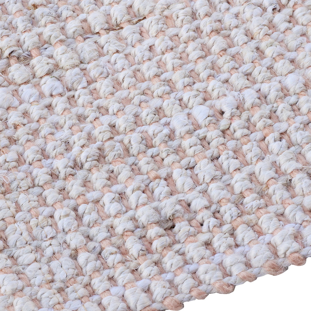 
                      
                        OnlyMat Pink and White Luxe Jute Runner Rug Eco-Friendly Handwoven Carpet for Bedside Living Room Decor
                      
                    
