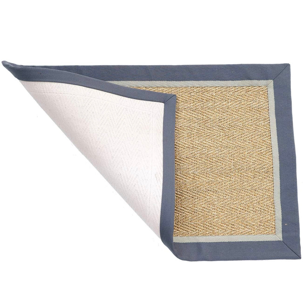 
                      
                        OnlyMat Natural Sisal Luxe Carpet with Steel Blue Border- Luxury Rug, Organic Carpet, BedSide Runner
                      
                    