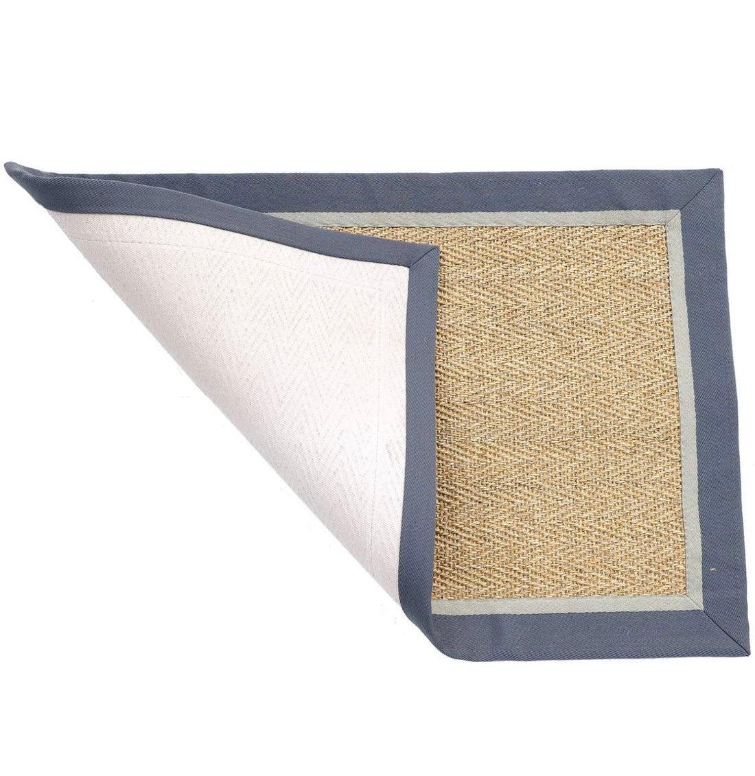 
                      
                        OnlyMat Natural Sisal Rug Steel Blue Border
                      
                    