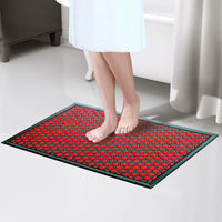 Red Colour Polka Dot All Purpose Mat for Bathroom Kitchen Entrance