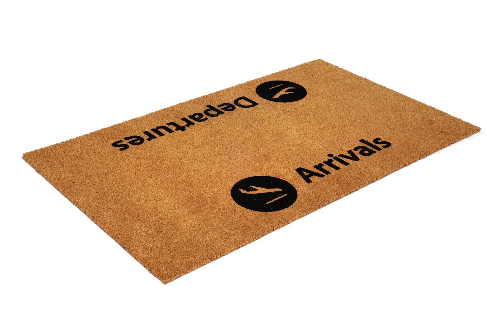 OnlyMat Arrival Departure Flocked Natural Coir Entrance Doormat