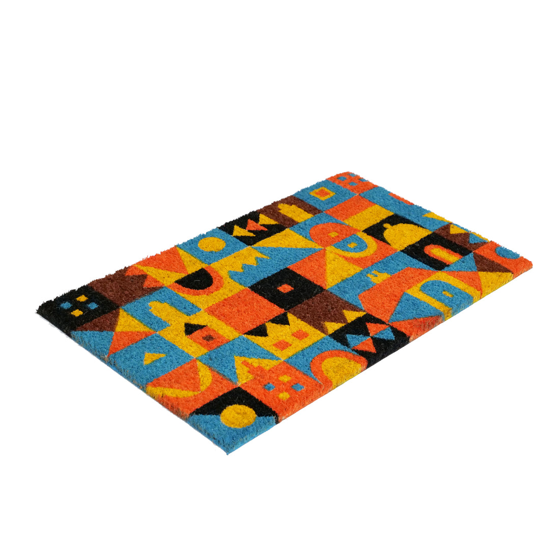 
                      
                        OnlyMat Abstract Geometric Coir Doormat with Anti-Slip Backing
                      
                    