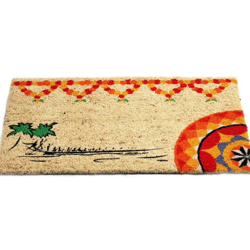 OnlyMat Onam Festival Themed Kerala Printed Natural Coir Entrance Door Mat