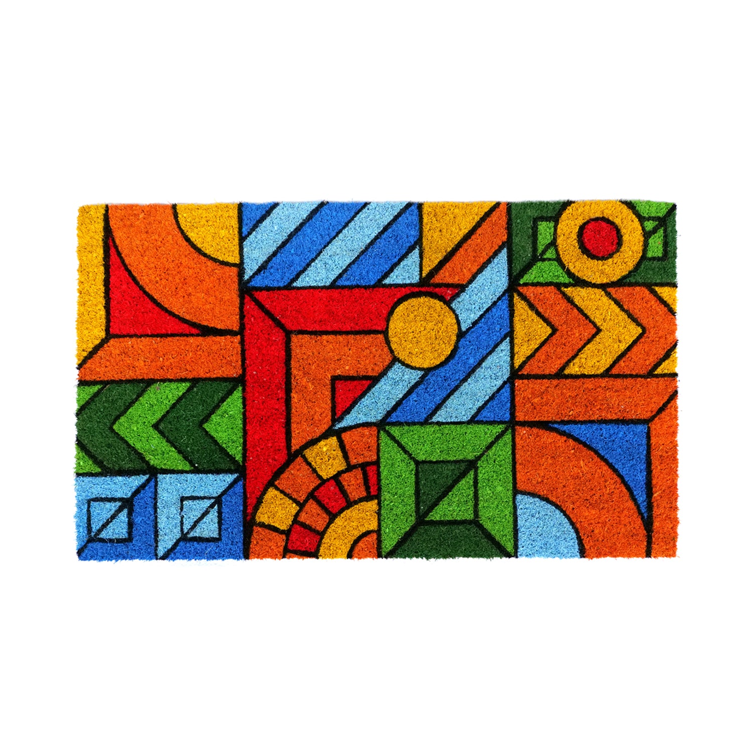 Modern Art Design printed Natural Coir Doormat