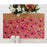 Pink Flower Design Printed  Natrual Coir Floor Mat