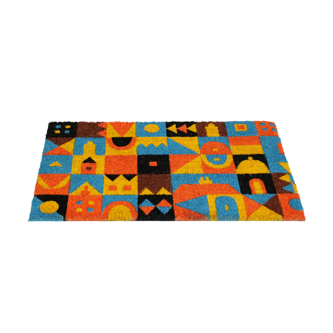 
                      
                        OnlyMat Abstract Geometric Coir Doormat with Anti-Slip Backing
                      
                    