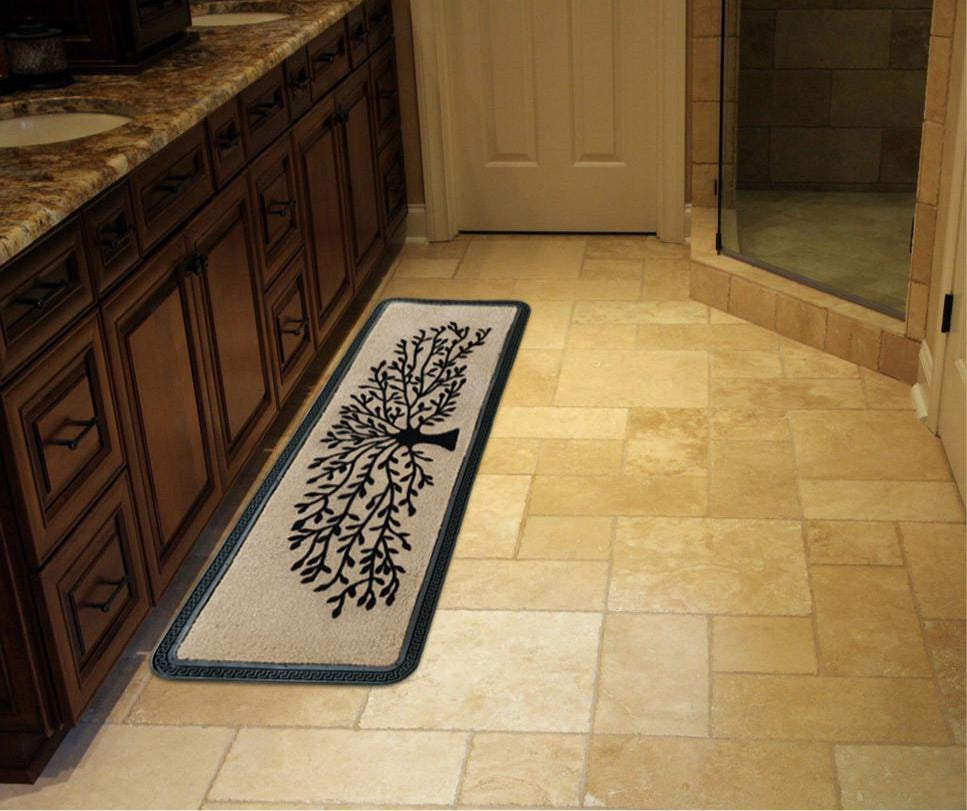 
                      
                        Elegant Anti-Skid Beige Polypropylene Tree Flocked Bathroom Door Mat
                      
                    