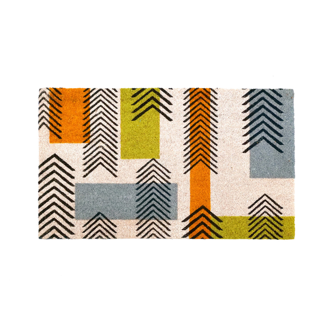 
                      
                        Arrow Design Green and Orange Natural Coir Mult-colour Door Mat
                      
                    
