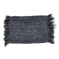 Black and White Woven Cotton Quickdry Bathroom Door Mat