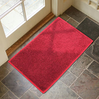 Soft Quickdry Plain Red Mat  (45cm x 75cm x  8mm) (Red)