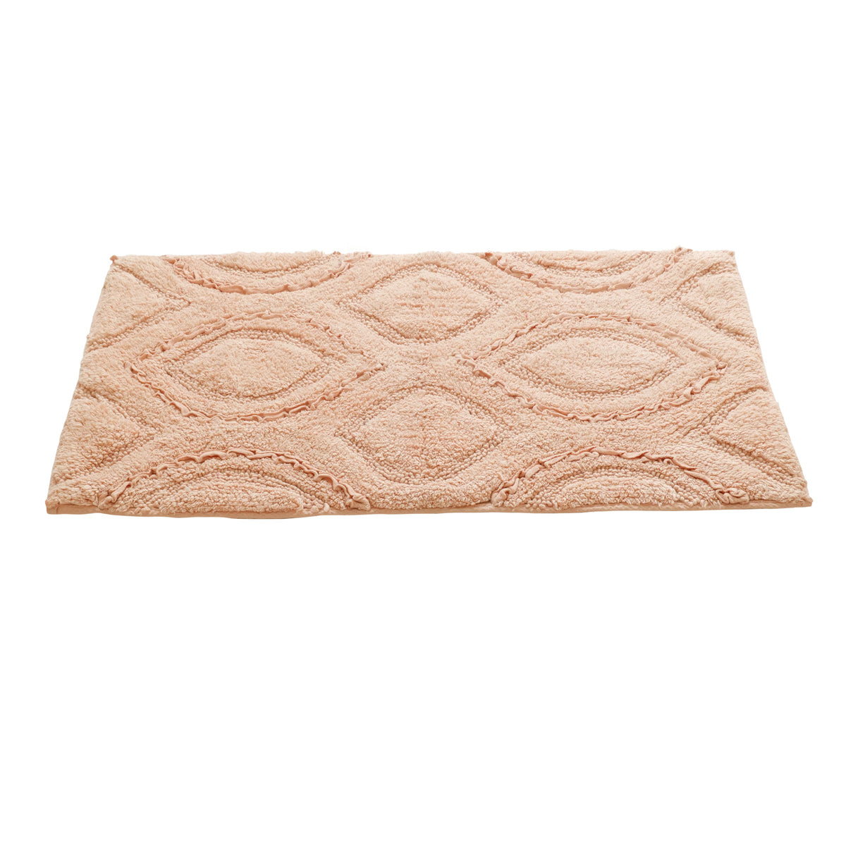 Peach colour Woven Cotton Quickdry Anti-Slip Bath Mat 