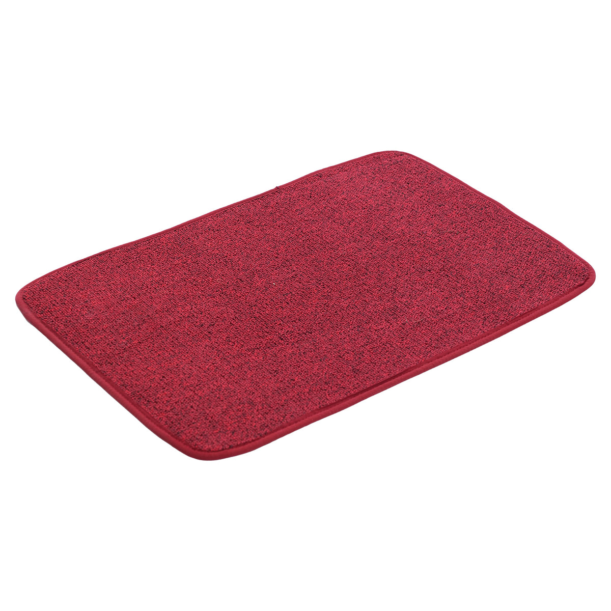 OnlyMat Soft Quickdry Plain Red Mat  (40cm x  60cm x 8mm)