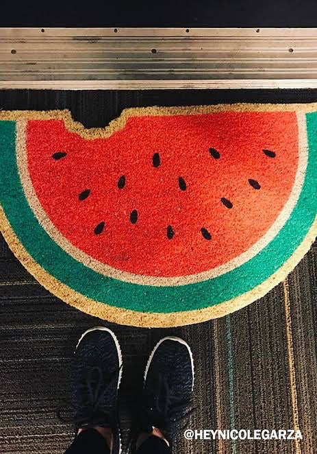 Watermelon Shape Floor Natural Coir Floor Mat