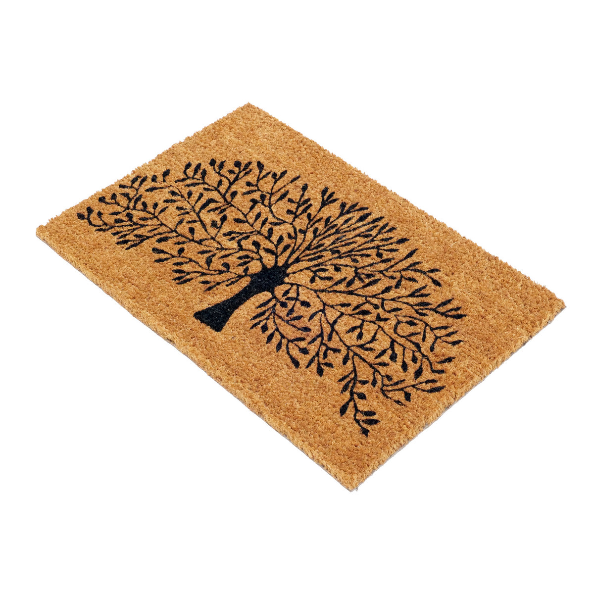 OnlyMat Tree Printed Natural Coir Doormat - 45cm x 75cm