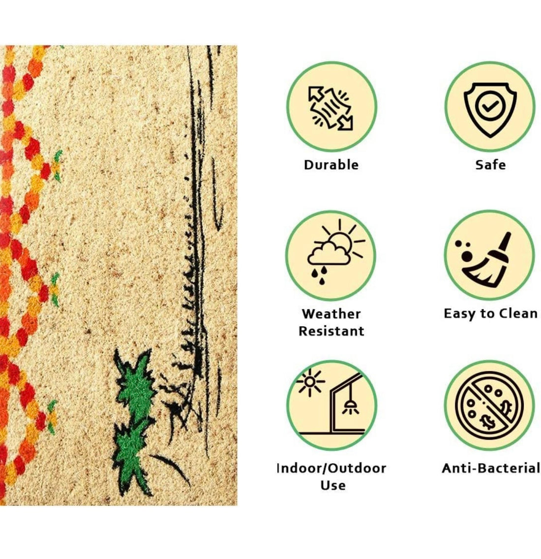 
                      
                        OnlyMat Onam Festival Themed Kerala Printed Natural Coir Entrance Door Mat
                      
                    