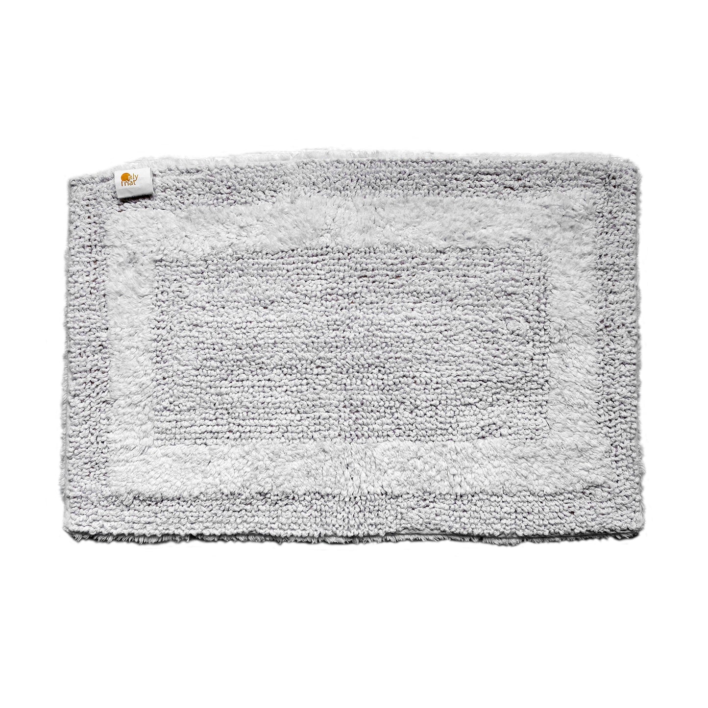 OnlyMat Cotton Quickdry Bath Mat White Colour (40x60cmx8mm)
