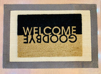 OnlyMat Jute and Coir Doormat Combo - Welcome Goodbye printed Entrance Doormat