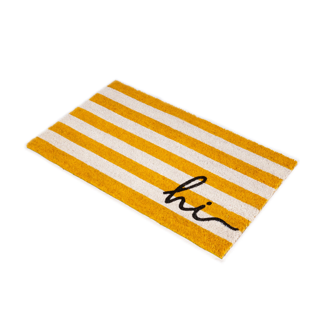
                      
                        OnlyMat Hi Yellow Striped Retro Natural Coir Doormat
                      
                    